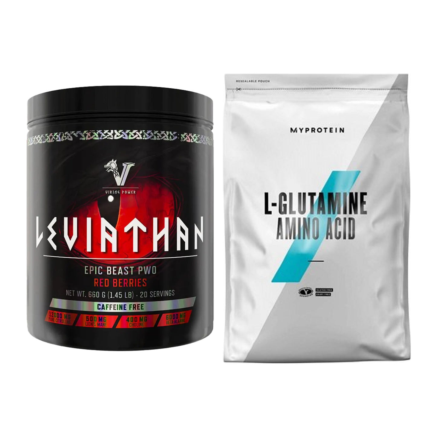 Trainings-Set: Viking Power Leviathan Hardcore + MyProtein Glutamin – alle enthaltenen Artikel