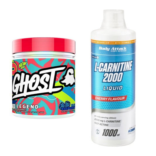 Trainings-Set: Ghost Legend V4 30 Serv. + Body Attack L-Carnitine – alle enthaltenen Artikel