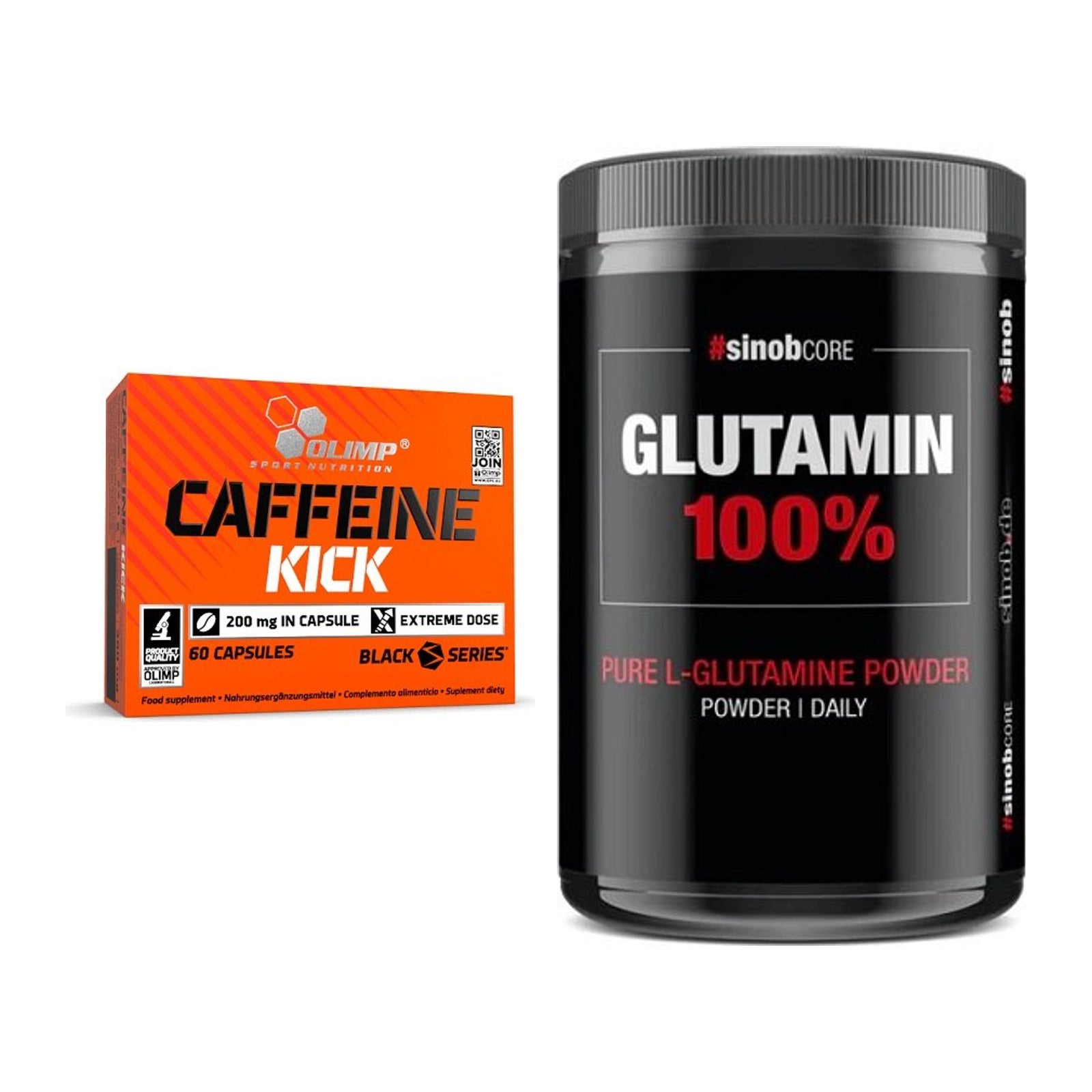 Trainings-Set: Olimp Caffeine Kick + Sinob Core L-Glutamin – alle enthaltenen Artikel