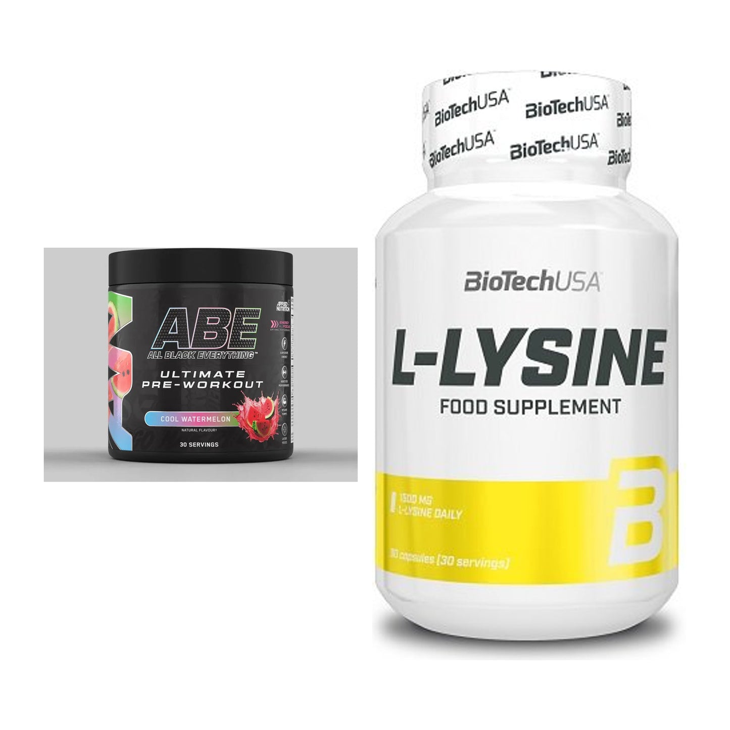 Trainings-Set: Applied Nutrition A.B.E Ultimate + BioTech L-Lysine – alle enthaltenen Artikel