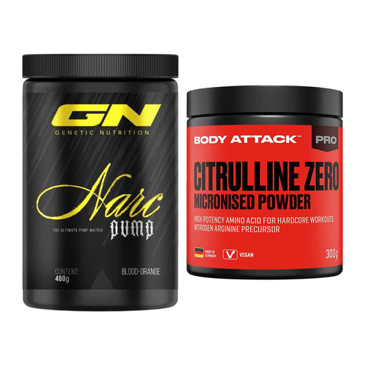 Trainings-Set: GN Narc Pump + Body Attack 100 % Citrulline Zero – alle enthaltenen Artikel