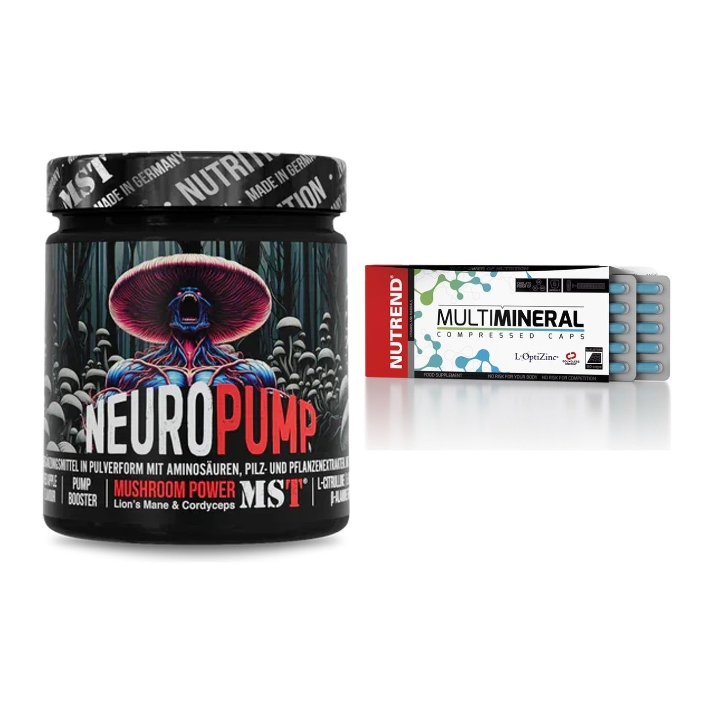 Trainings-Set: MST NeuroPump 270g (Red + Nutrend Multimineral – alle enthaltenen Artikel