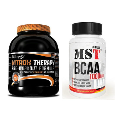 Trainings-Set: BioTech NitroX Therapy + MST BCAA 1000 (90 Tabl.) – alle enthaltenen Artikel