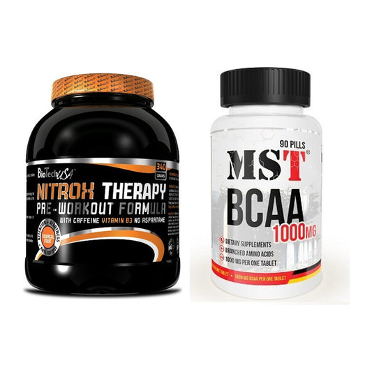 Trainings-Set: BioTech NitroX Therapy + MST BCAA 1000 (90 Tabl.) – alle enthaltenen Artikel