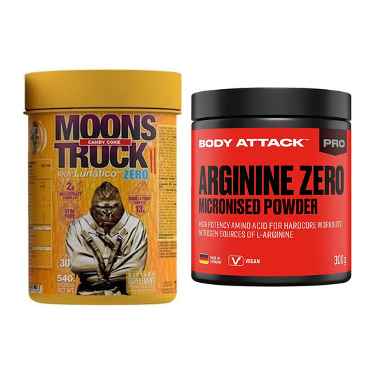 Harjoitussetti: Zoomad Moonstruck 2.0 ZERO + Body Attack 100% arginiini - kaikki tuotteet mukana
