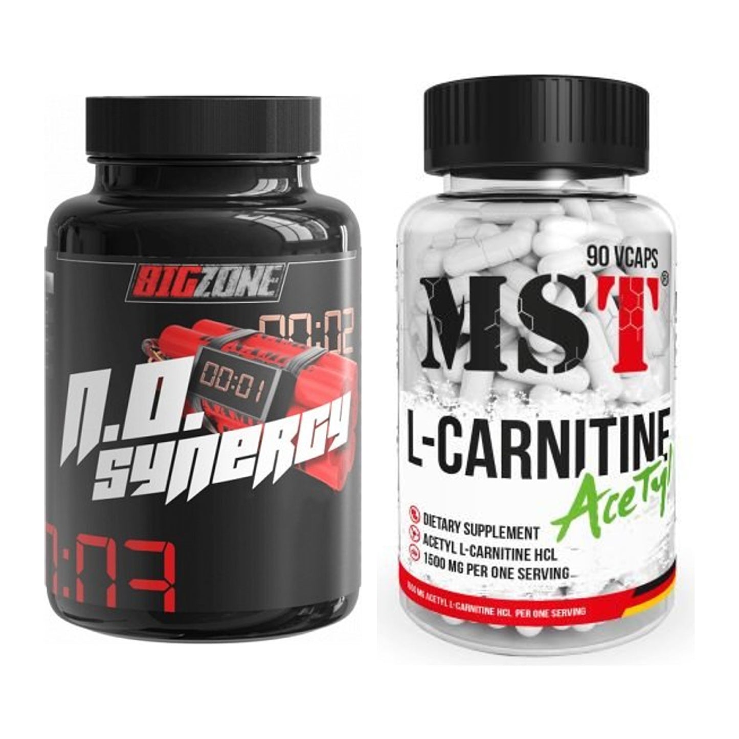 Trainings-Set: Big Zone N.O Synergy + MST L-Carnitine Acetyle – alle enthaltenen Artikel