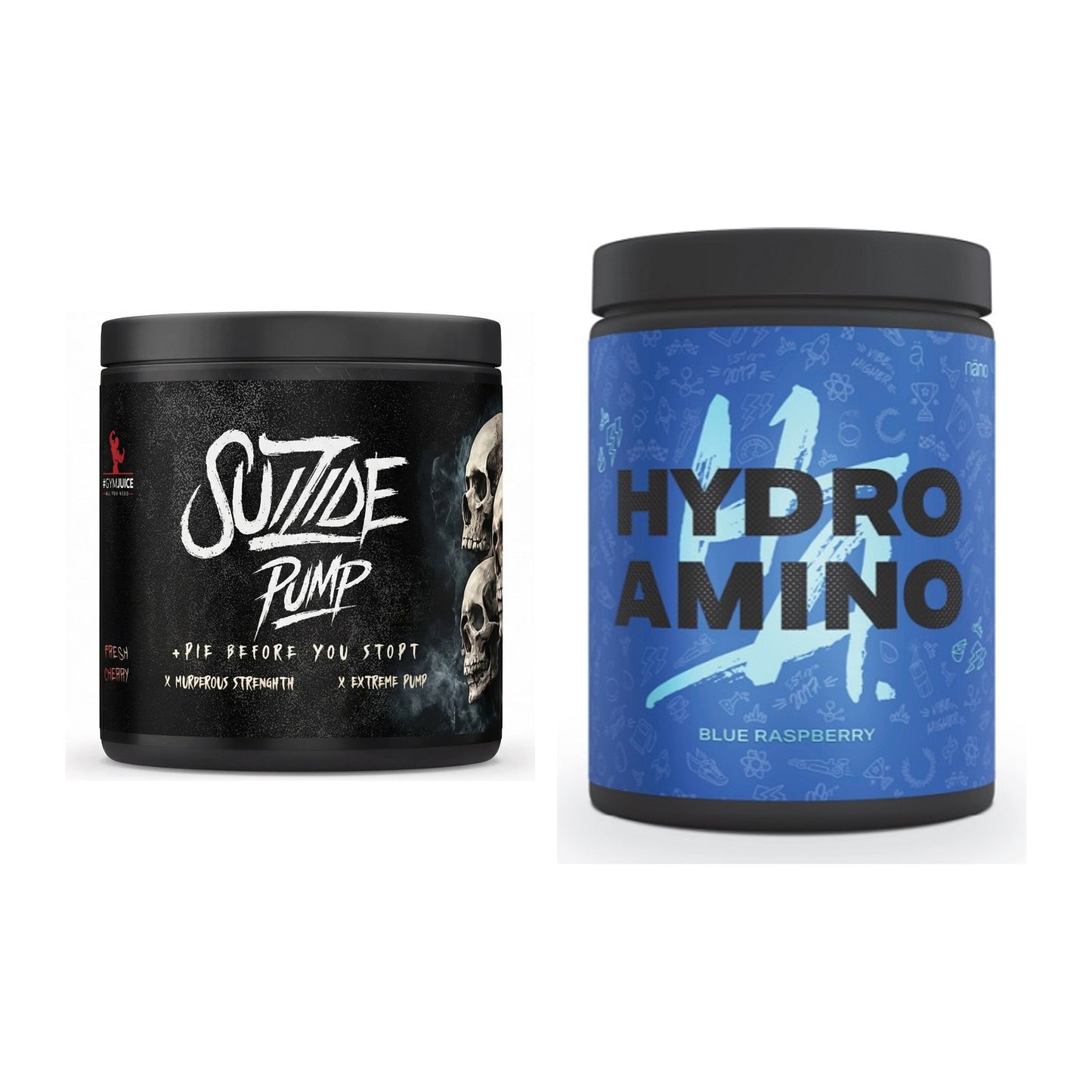 Trainings-Set: #GYMJUICE SUIZIDE PUMP + Nanosupps Hydro Amino – alle enthaltenen Artikel