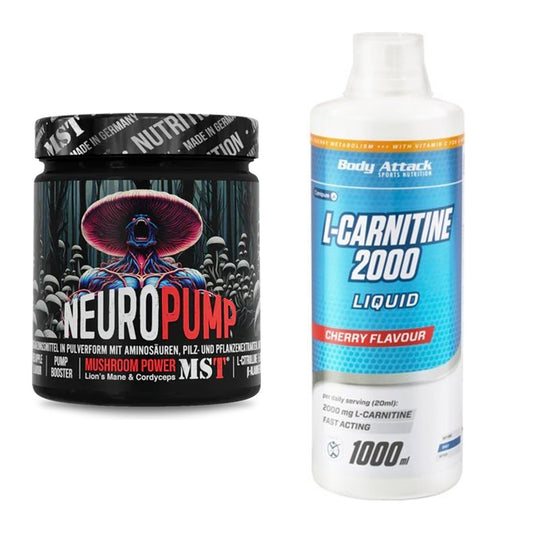 Trainings-Set: MST NeuroPump 270g (Red + Body Attack L-Carnitine – alle enthaltenen Artikel