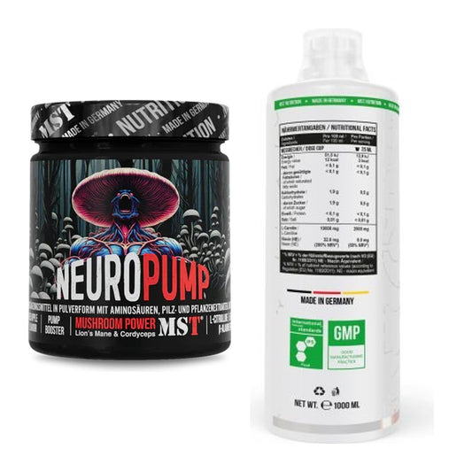 MST Trainings-Set: NeuroPump 270g (Red + L-Carnitine 100.000 – alle enthaltenen Artikel