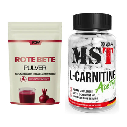Trainings-Set: FGN Rote Beete Pulver + MST L-Carnitine Acetyle – alle enthaltenen Artikel