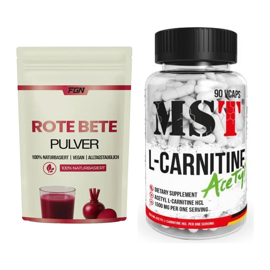 Trainings-Set: FGN Rote Beete Pulver + MST L-Carnitine Acetyle – alle enthaltenen Artikel