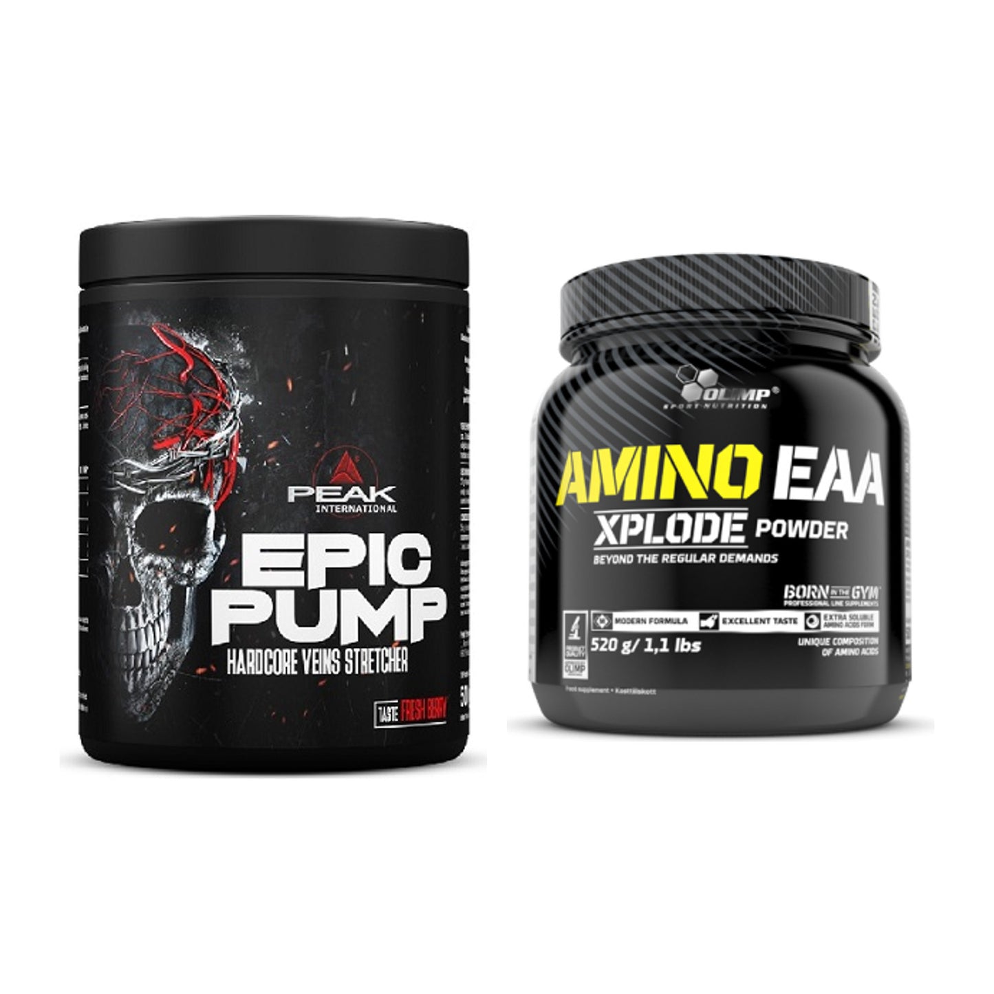 Trainings-Set: Peak EPIC Pump + Olimp Amino EAA Xplode- 520g – alle enthaltenen Artikel