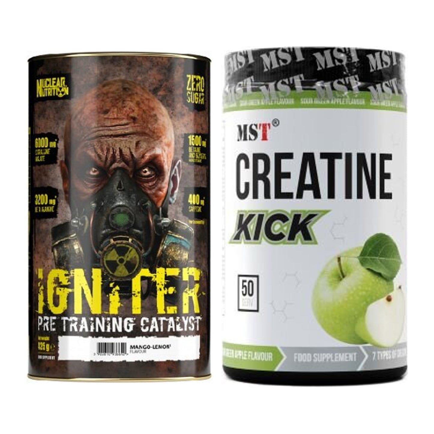 Trainings-Set: Nuclear Nutrition IGNITER Booster + MST Creatine Kick – alle enthaltenen Artikel