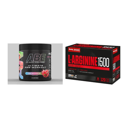 Trainings-Set: Applied Nutrition A.B.E + Body Attack L-Arginin 1500 – alle enthaltenen Artikel