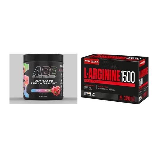 Training set: Applied Nutrition A.B.E + Body Attack L-Arginine 1500 - all items included