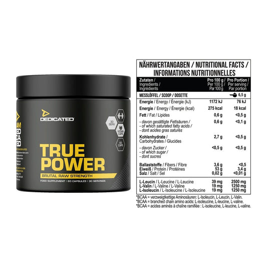 Trainings-Set: Dedicated True Power + MST BCAA Zero – alle enthaltenen Artikel