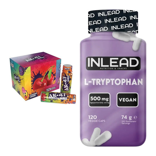 Trainings-Set: AK47 Labs AK47 Shots + INLEAD L-Tryptophan 500mg – alle enthaltenen Artikel