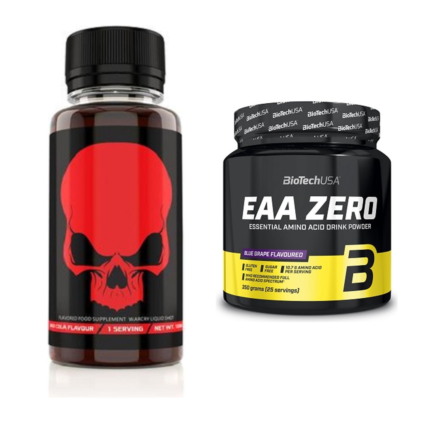 Trainings-Set: Genius Nutrition Warcry Liquid + BioTech EAA Zero – alle enthaltenen Artikel