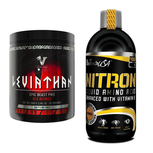 Trainings-Set: Viking Power Leviathan Hardcore + BioTech Liquid Amino – alle enthaltenen Artikel