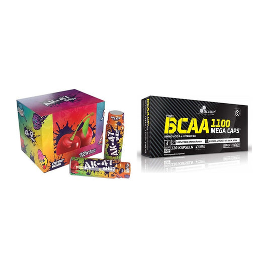Trainings-Set: AK47 Labs AK47 Shots + Olimp BCAA Mega Caps – alle enthaltenen Artikel