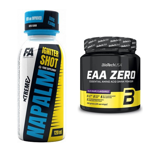 Trainings-Set: FA Nutrition Xtreme Napalm Igniter + BioTech EAA Zero – alle enthaltenen Artikel
