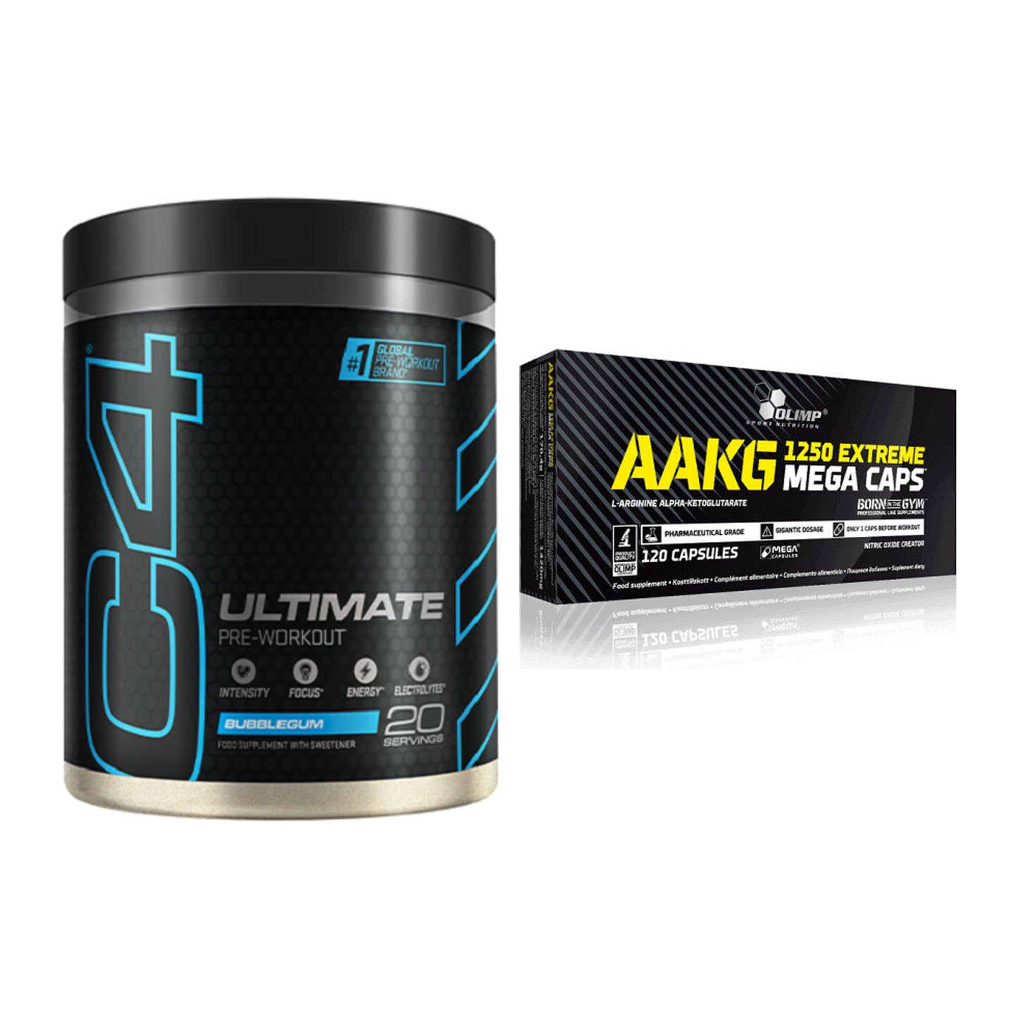 Trainings-Set: Cellucor C4 ULTIMATE 20 + Olimp AAKG Extreme Mega – alle enthaltenen Artikel