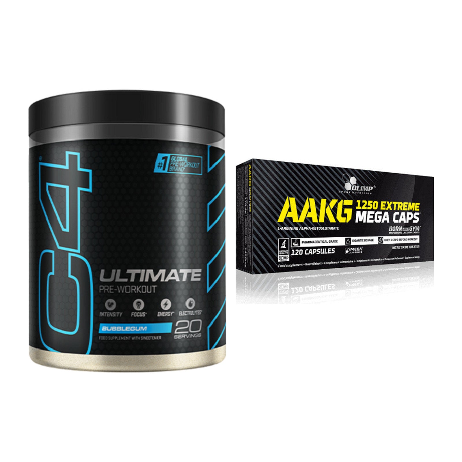 Trainings-Set: Cellucor C4 ULTIMATE 20 + Olimp AAKG Extreme Mega – alle enthaltenen Artikel