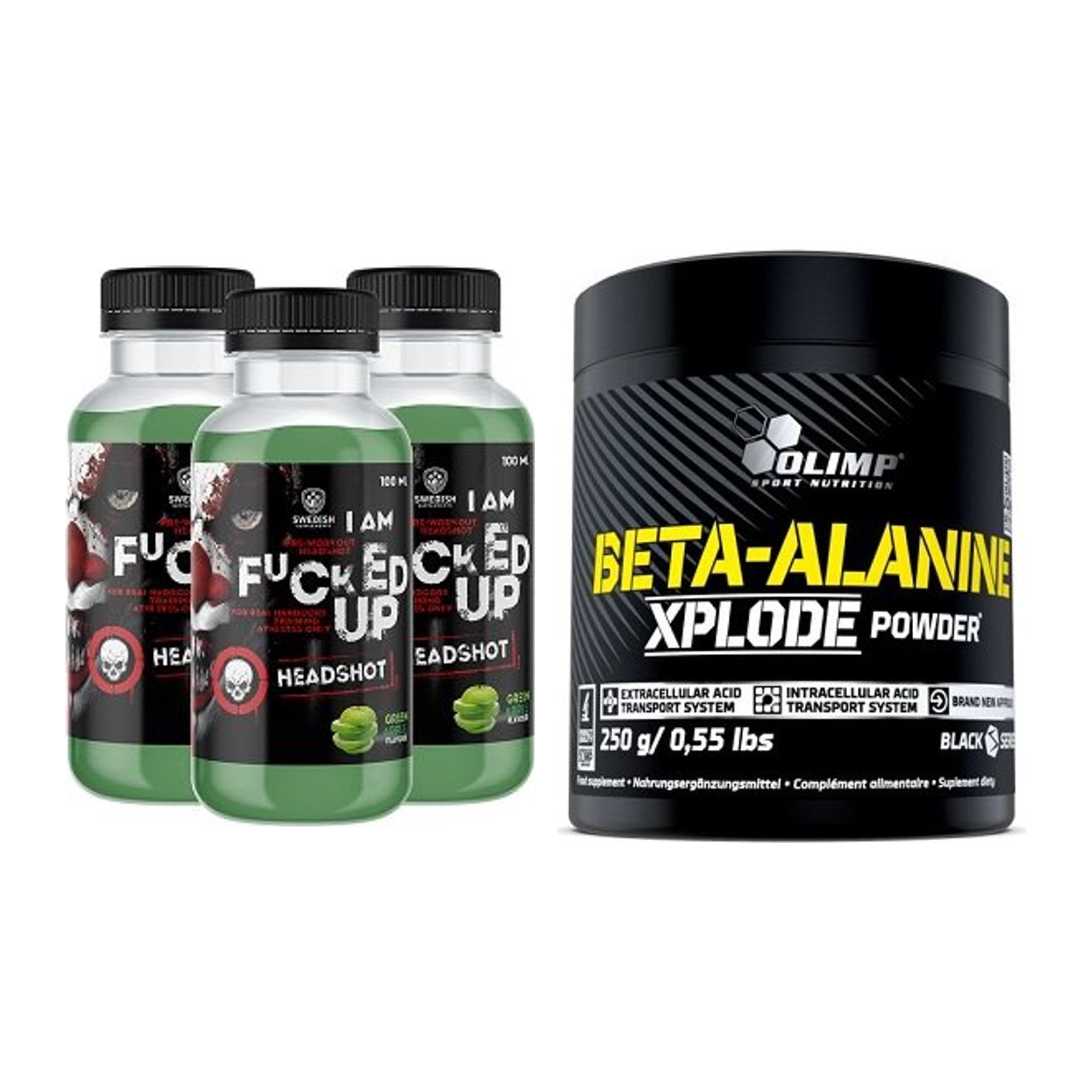 Trainings-Set: Swedish Supplements Fucked + Olimp Beta-Alanine Xplode – alle enthaltenen Artikel