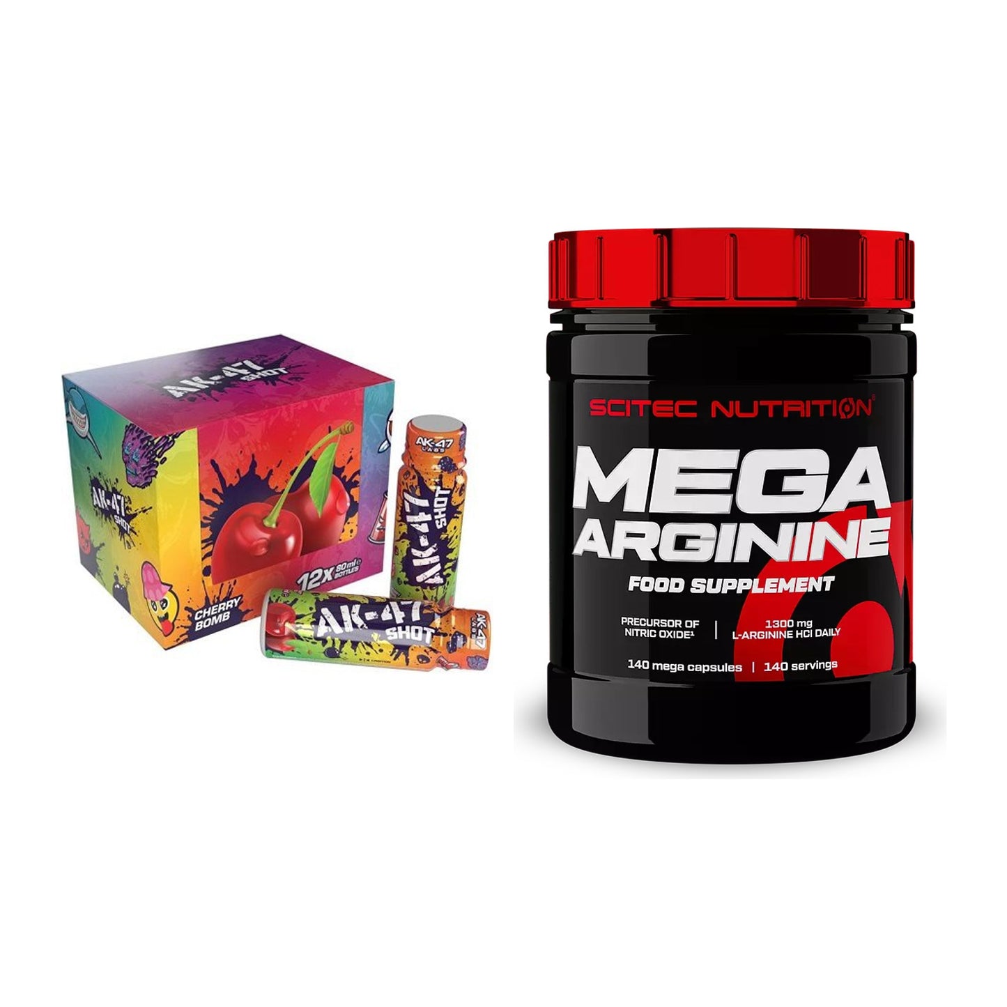 Trainings-Set: AK47 Labs AK47 Shots + Scitec Mega Arginine – alle enthaltenen Artikel