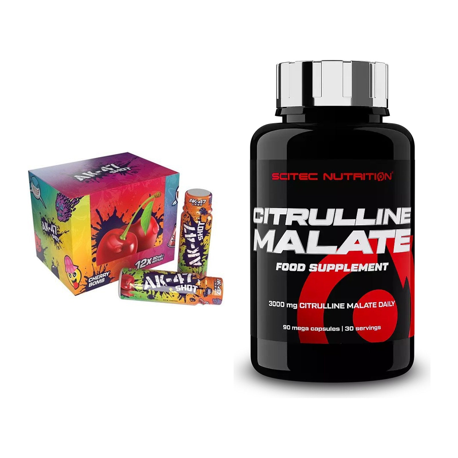 Trainings-Set: AK47 Labs AK47 Shots + Scitec Citrulline Malate – alle enthaltenen Artikel