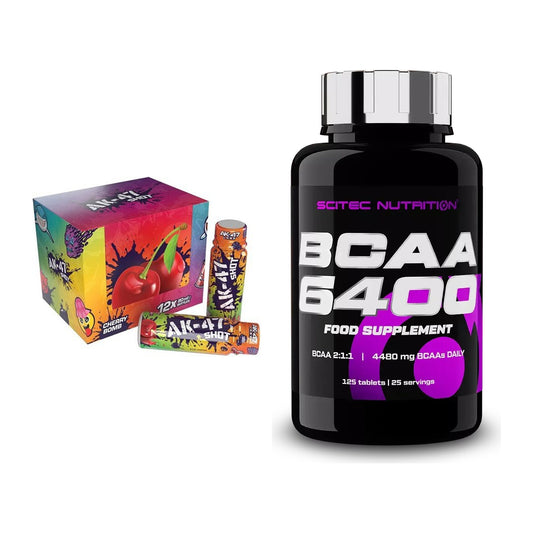 Trainings-Set: AK47 Labs AK47 Shots + Scitec BCAA 6400 – alle enthaltenen Artikel