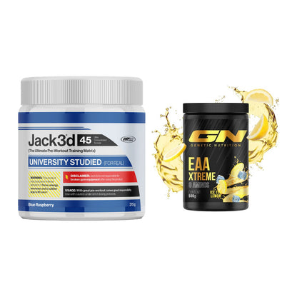 Trainings-Set: USP Labs Jack3d 45 Serv. + GN EAA Xtreme – alle enthaltenen Artikel