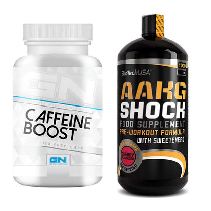 Trainings-Set: GN Caffein Boost + BioTech AAKG Shock Extreme – alle enthaltenen Artikel