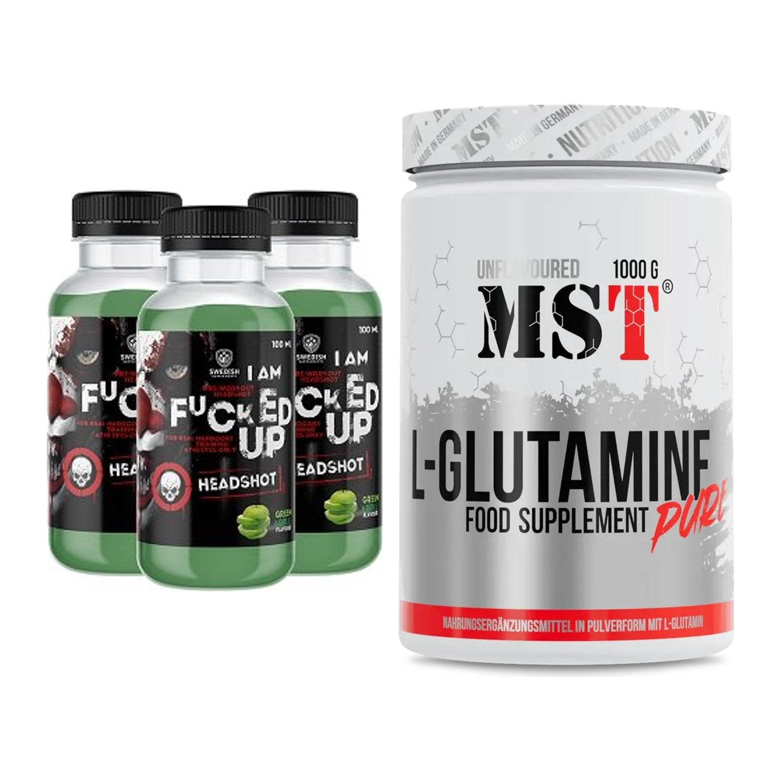 Trainings-Set: Swedish Supplements Fucked Up + MST Glutamine – alle enthaltenen Artikel