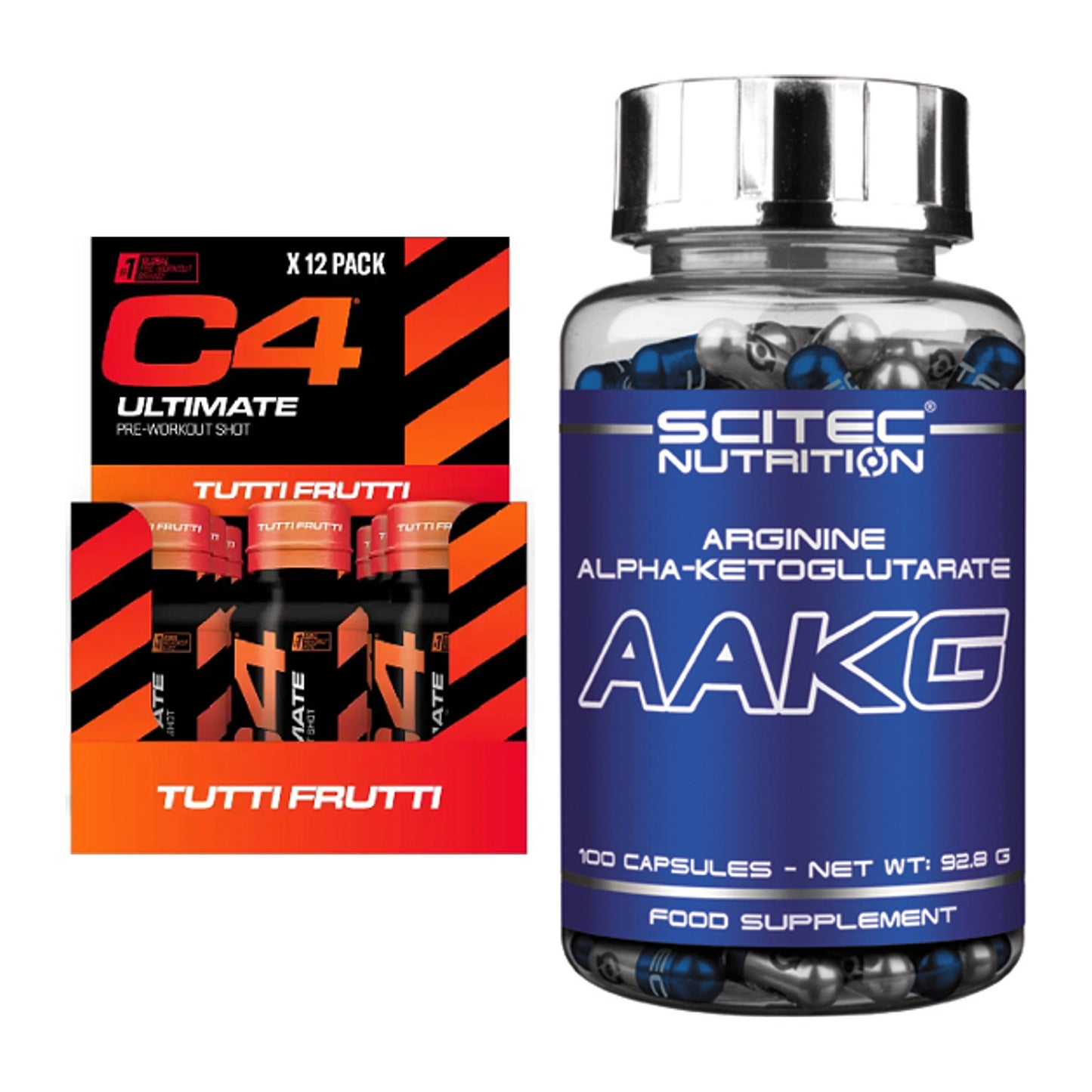 Trainings-Set: Cellucor C4 Ultimate Pre-Workout + Scitec AAKG – alle enthaltenen Artikel