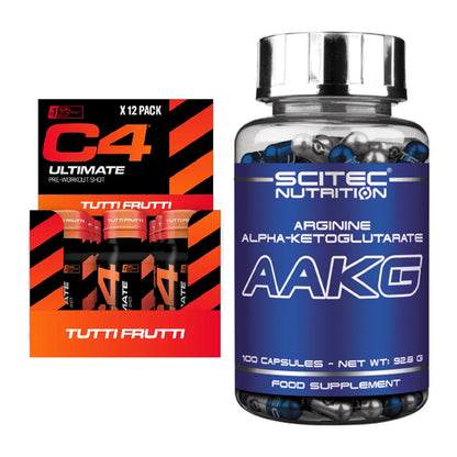 Trainings-Set: Cellucor C4 Ultimate Pre-Workout + Scitec AAKG – alle enthaltenen Artikel