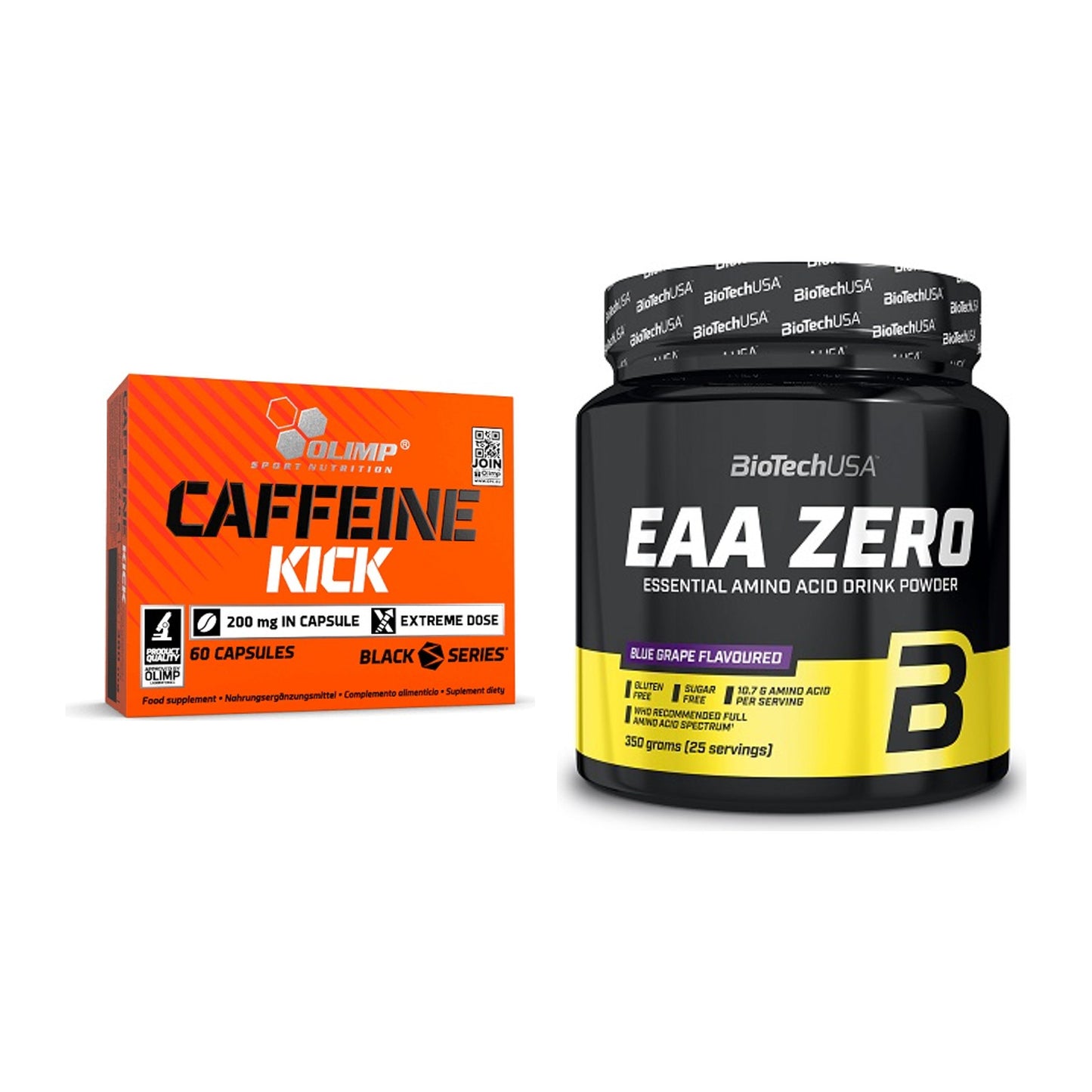 Trainings-Set: Olimp Caffeine Kick + BioTech EAA Zero – alle enthaltenen Artikel