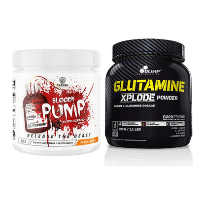 Trainings-Set: Swedish Supplements Bloody + Olimp L-Glutamine Xplode – alle enthaltenen Artikel