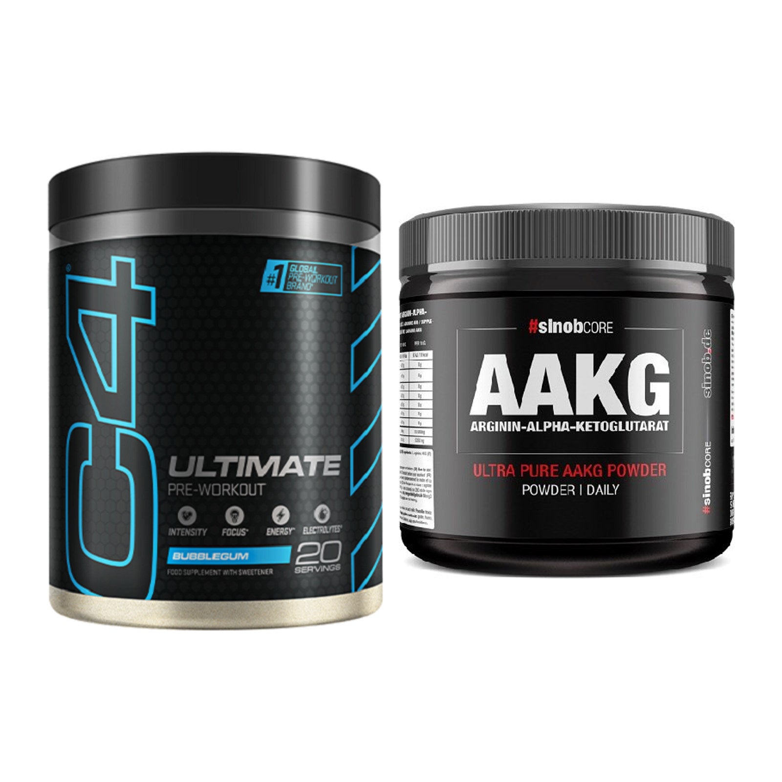 Trainings-Set: Cellucor C4 ULTIMATE 20 + Sinob Core Arginin AAKG – alle enthaltenen Artikel