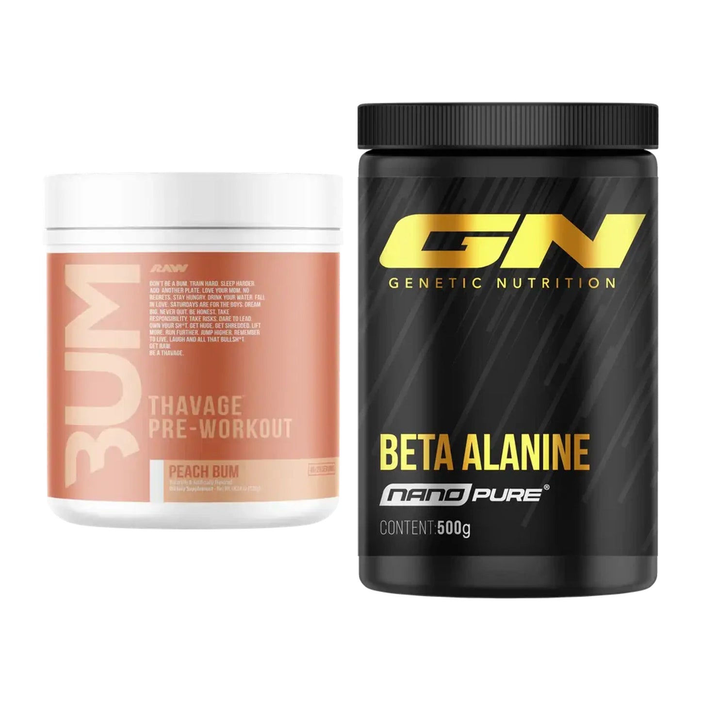 Trainings-Set: RAW Nutrition CBUM Thavage + GN Nano Beta Alanine – alle enthaltenen Artikel