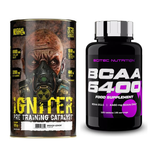 Trainings-Set: Nuclear Nutrition IGNITER Booster + Scitec BCAA 6400 – alle enthaltenen Artikel