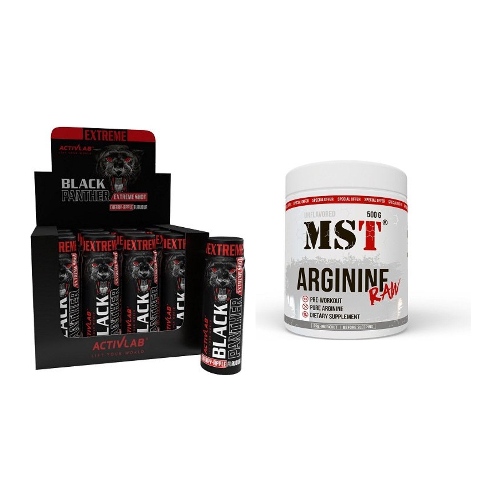 Trainings-Set: Activlab Black Panther Extreme + MST Arginine RAW – alle enthaltenen Artikel
