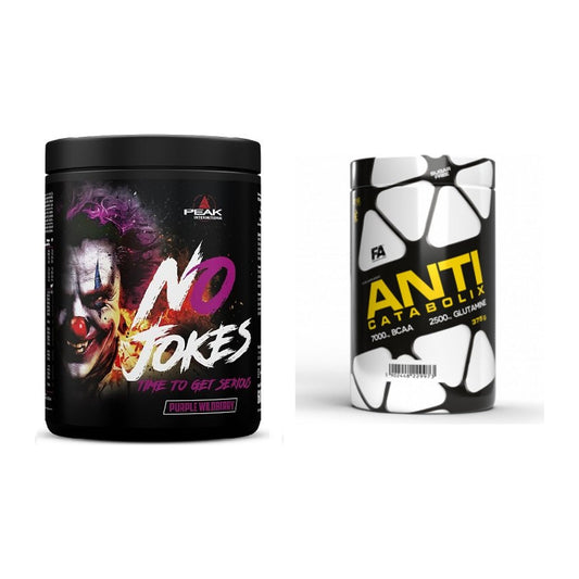 Treningssett: Peak No Jokes + FA Nutrition Anticatabolix - alle varer inkludert