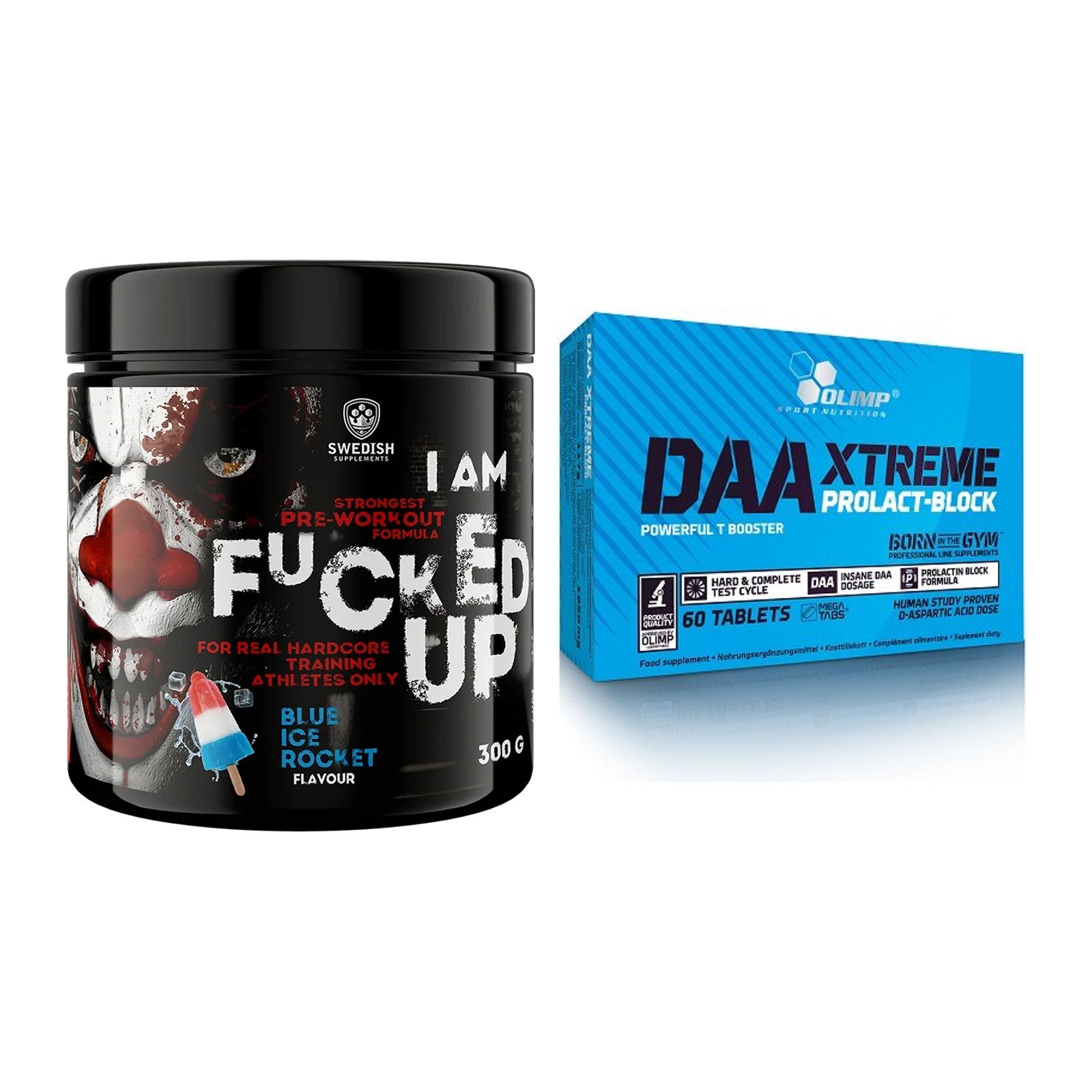 Trainings-Set: Swedish Supplements Fucked Up + Olimp DAA Xtreme – alle enthaltenen Artikel