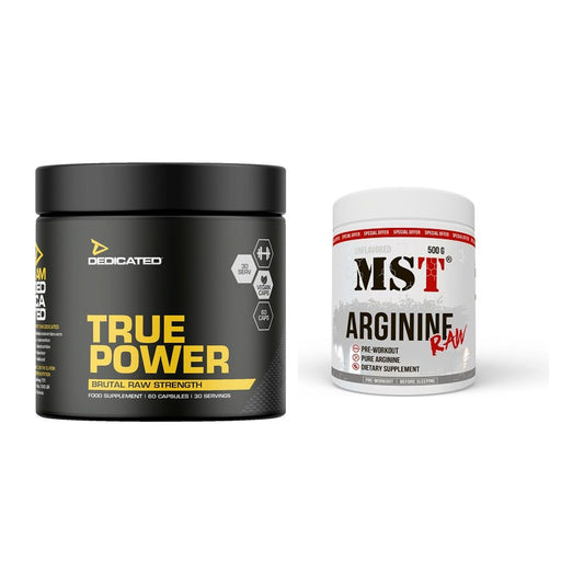 Trainings-Set: Dedicated True Power + MST Arginine RAW – alle enthaltenen Artikel
