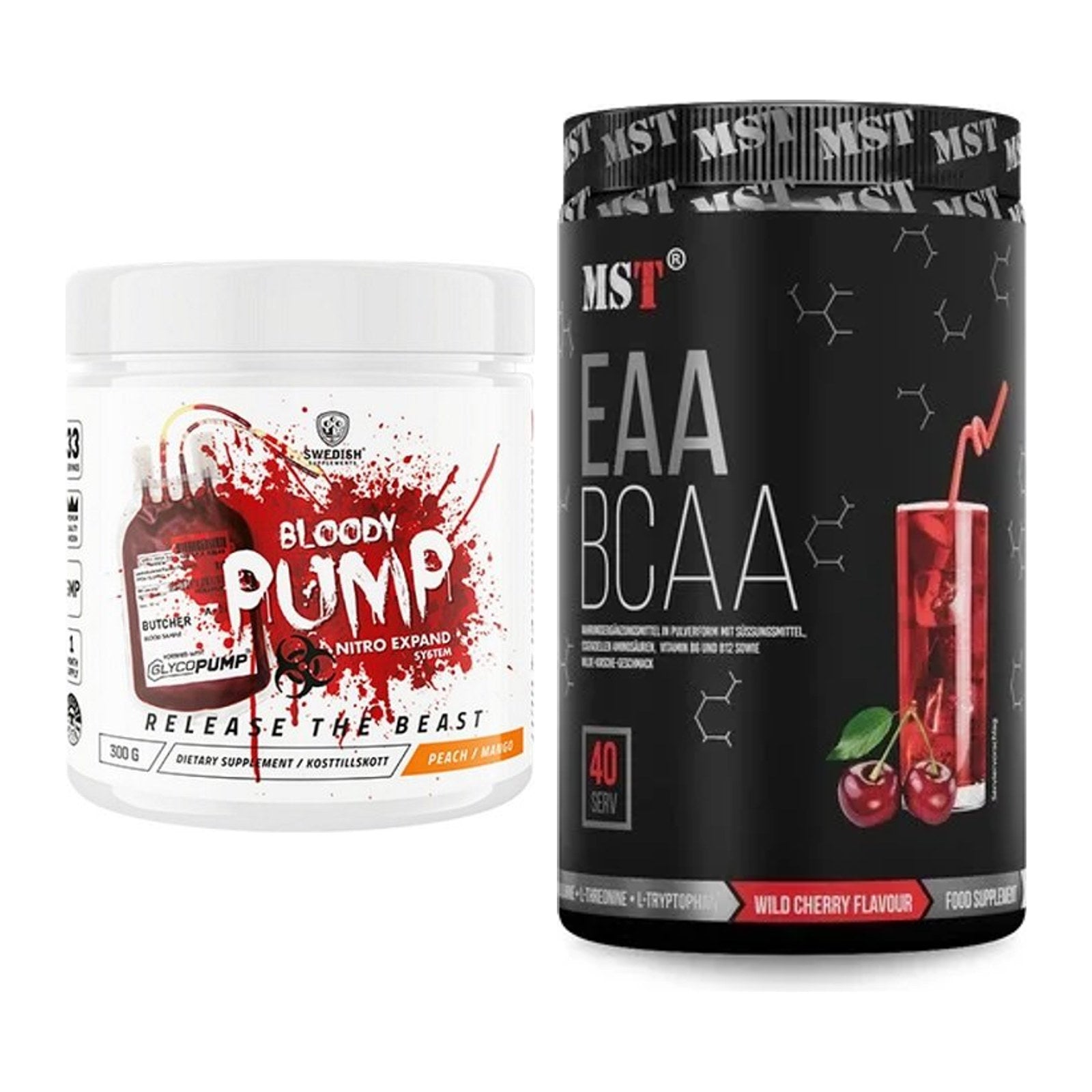 Trainings-Set: Swedish Supplements Bloody Pump + MST EAA & BCAA – alle enthaltenen Artikel