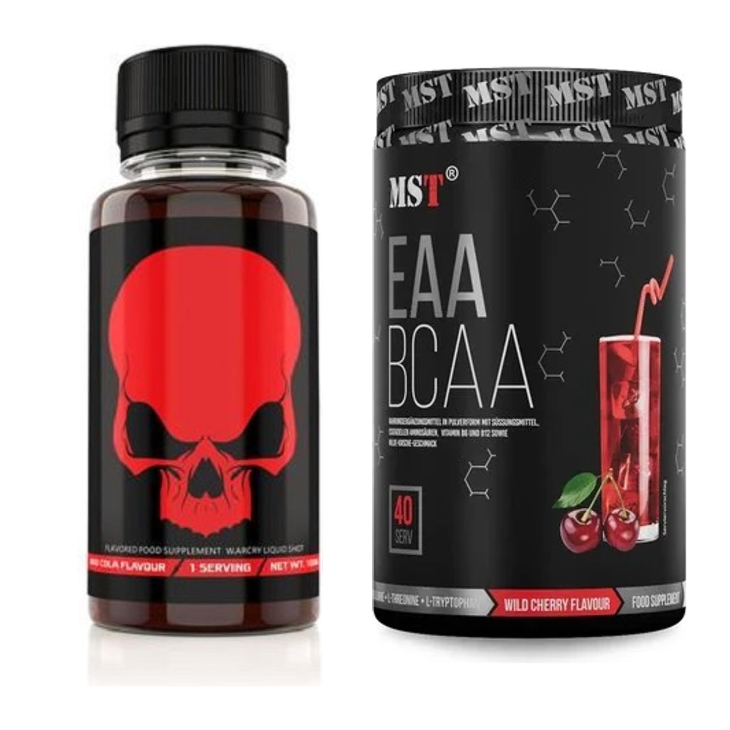 Trainings-Set: Genius Nutrition Warcry Liquid + MST EAA & BCAA – alle enthaltenen Artikel