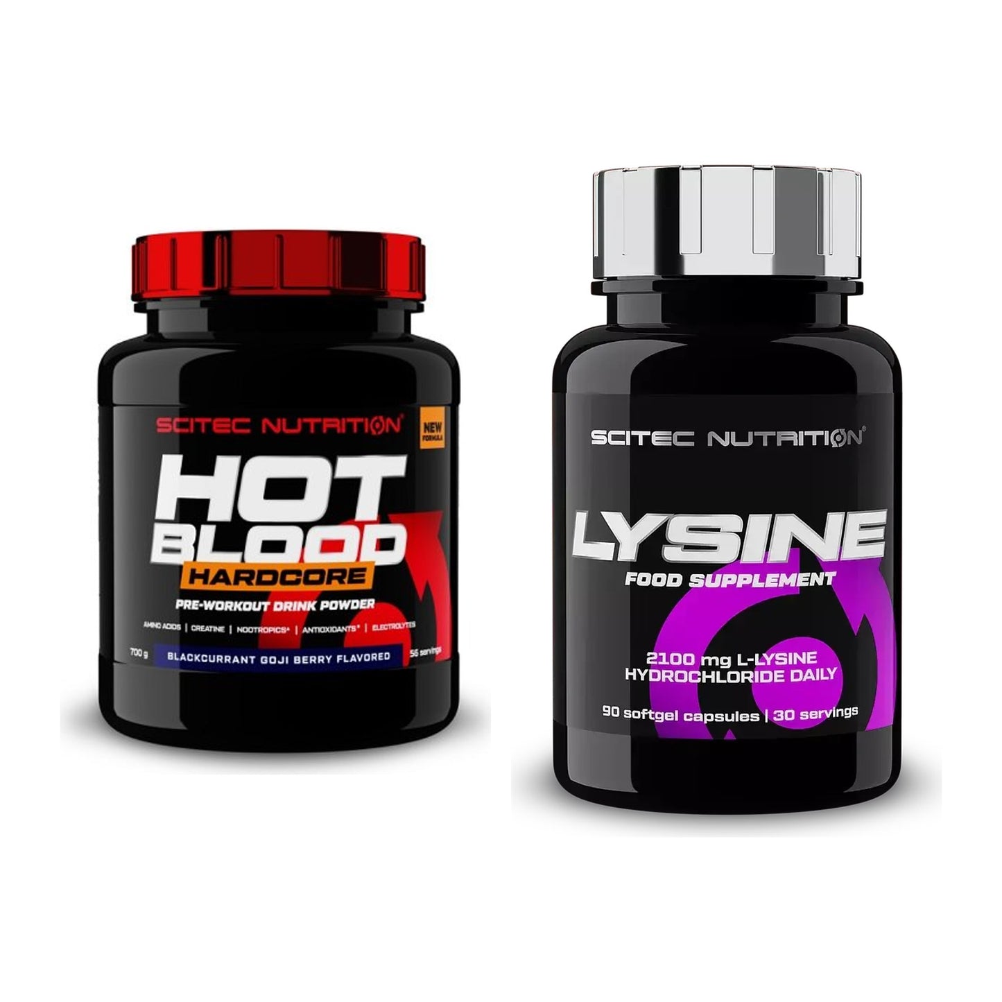 Trainings-Set: Scitec Hot Blood Hardcore + Scitec Lysine – alle enthaltenen Artikel