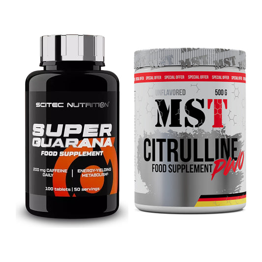 Trainings-Set: Scitec Super Guarana 100 + MST Citrulline Malat 500g – alle enthaltenen Artikel