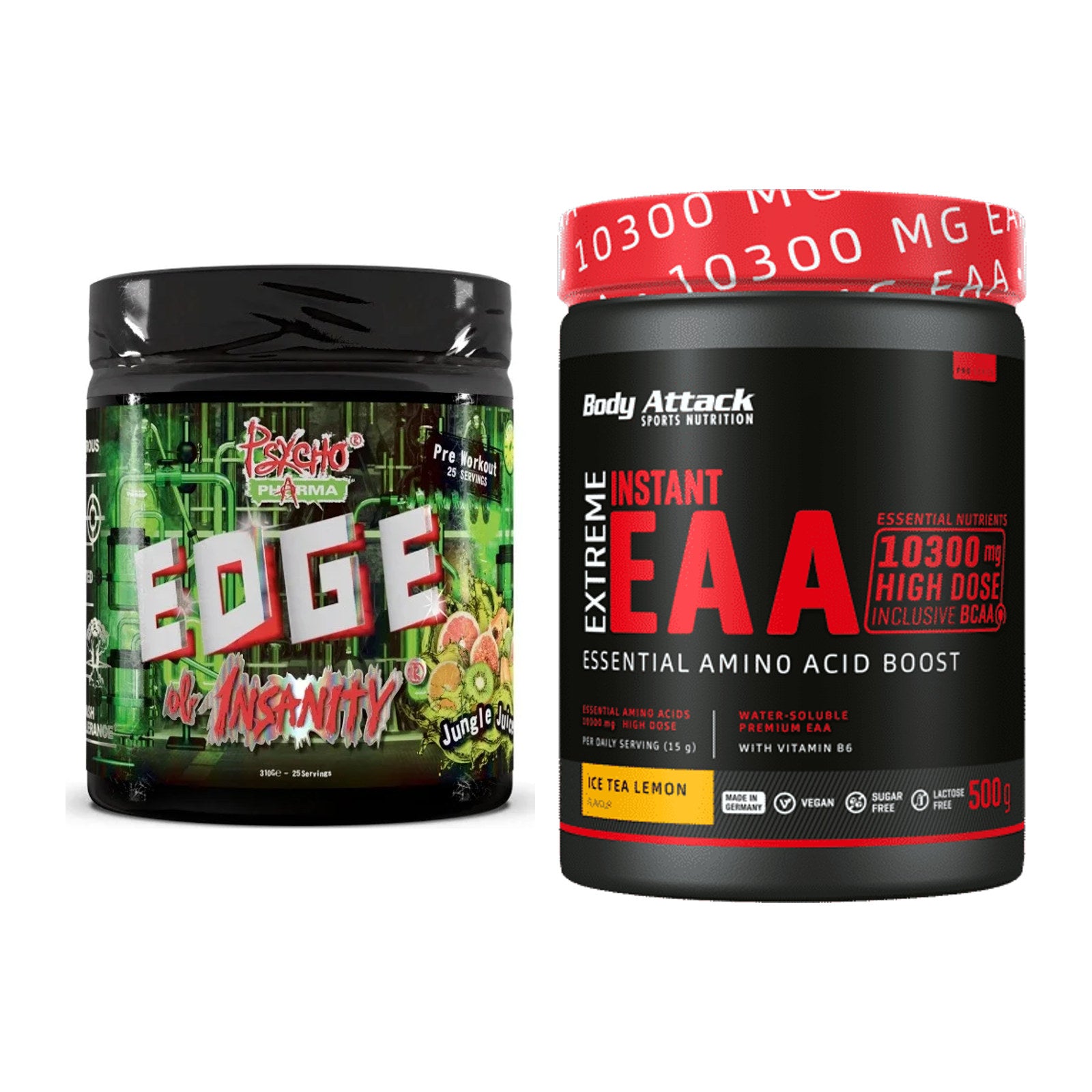 Trainings-Set: Psycho Pharma Edge + Body Attack Extreme – alle enthaltenen Artikel